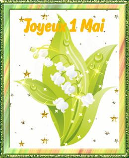 Gif animé joyeux 1 mai muguet